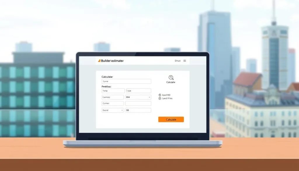 building cost calculator uk user interface